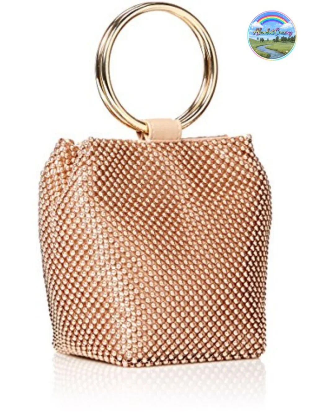 Jessica McClintock Women's Gwen Ball Mesh Ring Wristlet Pouch Clutch